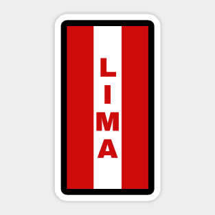 Lima City in Peruvian Flag Colors Vertical Sticker